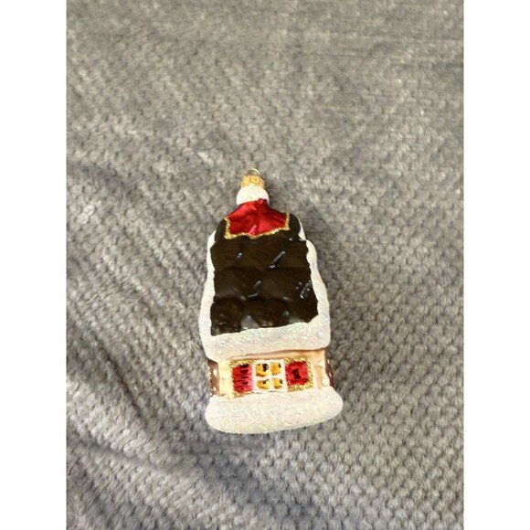 Gingerbread House Glass Christmas Holiday Ornament Made In Poland - Picture 7 of 16